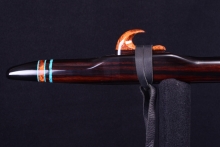 Macassar Ebony Native American Flute, Medicine Man, Mid A-4, #H27H